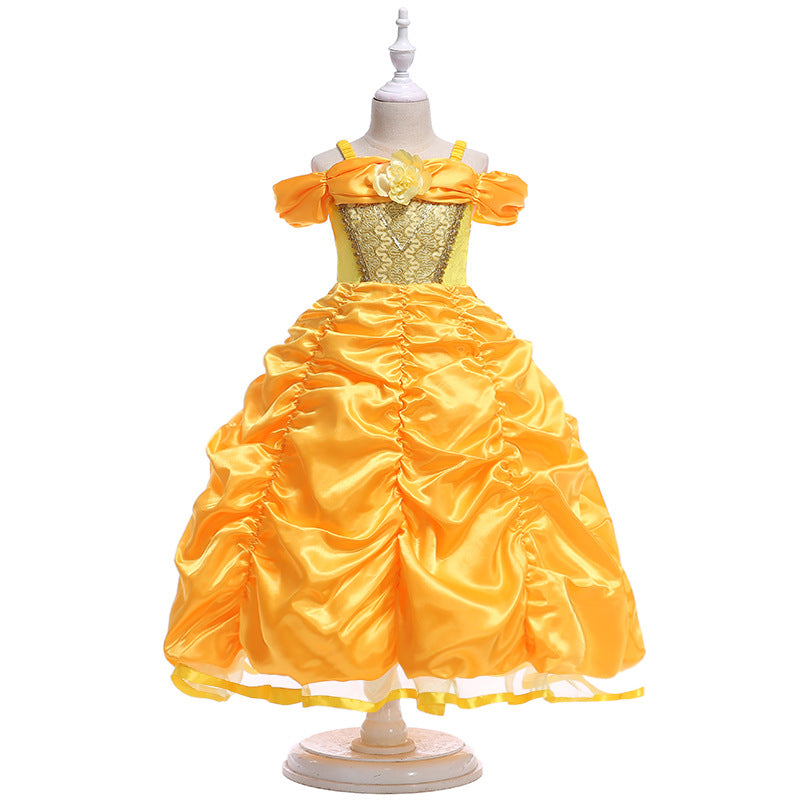 Halloween Cartoon Dress for Kids - Beauty and the Beast Cosplay Mimarta