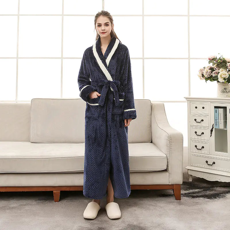 Winter Couple Pajamas and Bathrobe Set for Women Mimarta