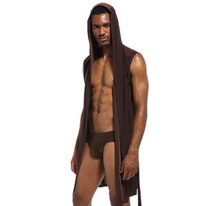 Men's Soft Silk Bathrobe Night-robe Underwear Mimarta