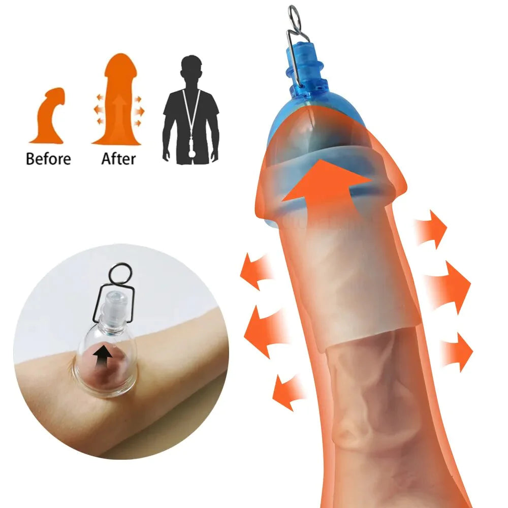 Super Penis Enlargement Extender Vacuum Stretcher Pump Hanger Bigger Enhancement Rieworkes
