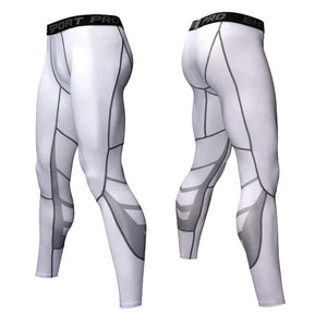Men's Pro Compression Running Tights: Hot Yoga Pants for Gym & Basketball Rieworkes