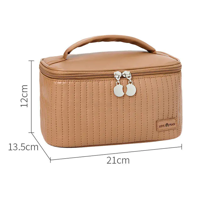 Korean Style Women's Large PU Leather Makeup Bag Mimarta