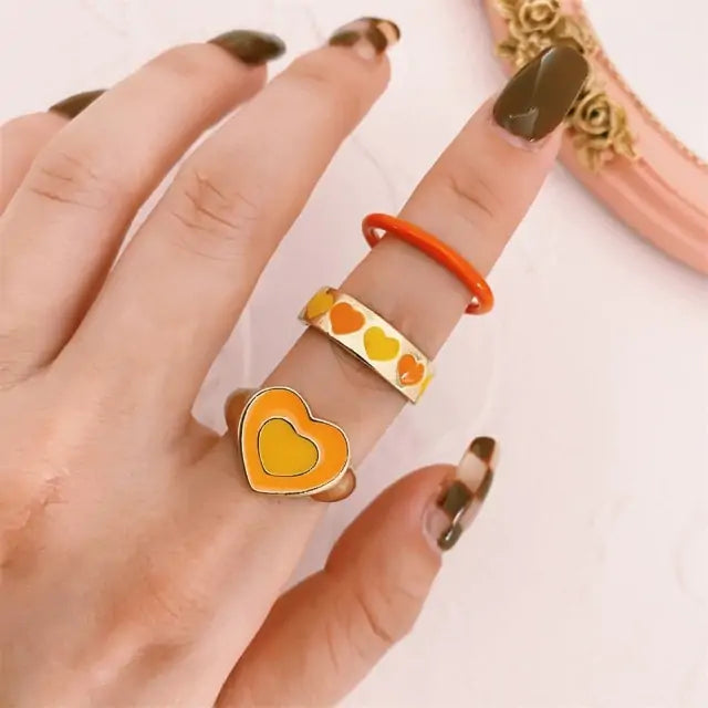 Vintage Embrace Hands Rings Set Rieworkes