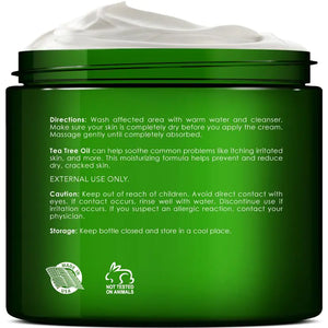 New York Biology Tea Tree Oil Foot Cream for Dry Cracked Feet, Athletes Foot, Nail Fungus, Jock Itch, Ringworm, Cracked Heels and Itchy Skin - Foot Cream - 8 oz Tea Tree - 8.00 Ounce (Pack of 1) 8.00 Ounce (Pack of 1) Rieworkes