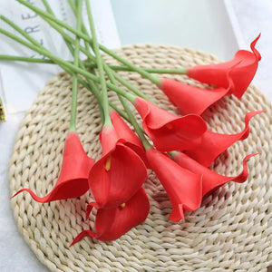 Artificial Calla Lily Decor for Living Room & Dining Table Rieworkes