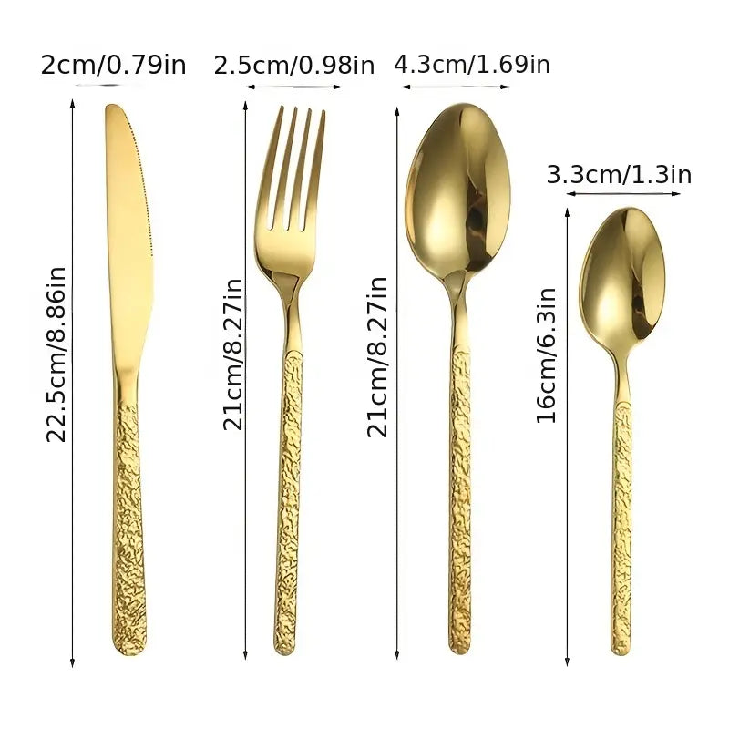 4pcs Stainless Steel Cutlery Set for Christmas Dinner Mimarta