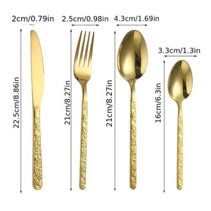 4pcs Stainless Steel Cutlery Set for Christmas Dinner Mimarta
