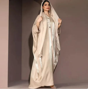 Elegant Muslim Satin Robe for Women Mimarta