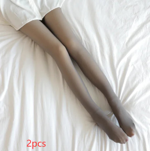 Fake Translucent Plus Size Leggings Fleece Lined Tights Fall And Winter Warm Fleece Pantyhose Women Fleece Lined Pantyhose Thermal Winter Tights Mimarta