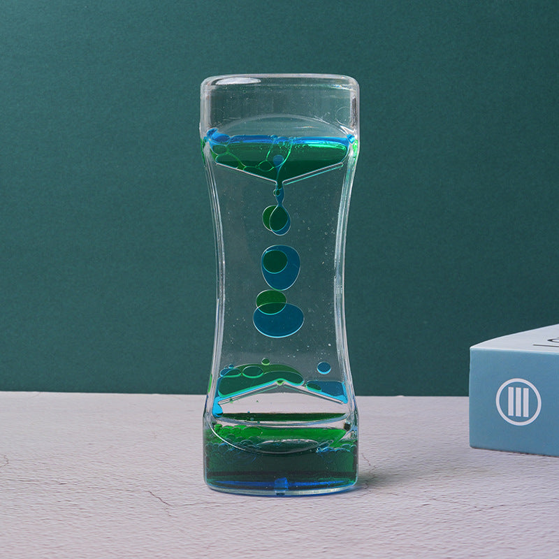 Dual Color Liquid Acrylic Hourglass Timer Decor Mimarta
