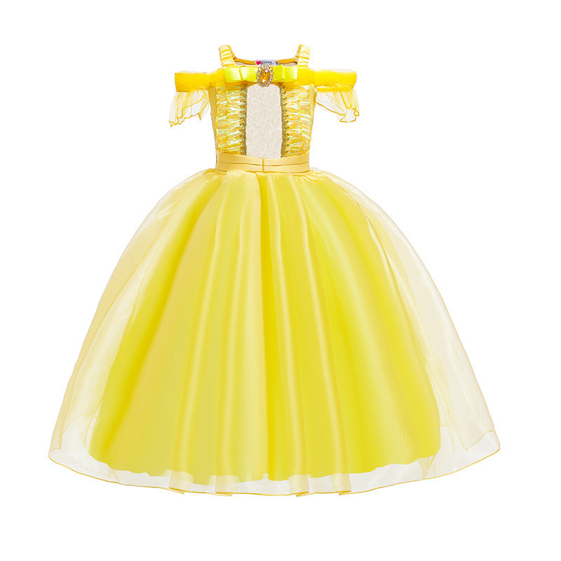 Belle Princess Halloween Dress for Kids (Beauty and the Beast) Mimarta