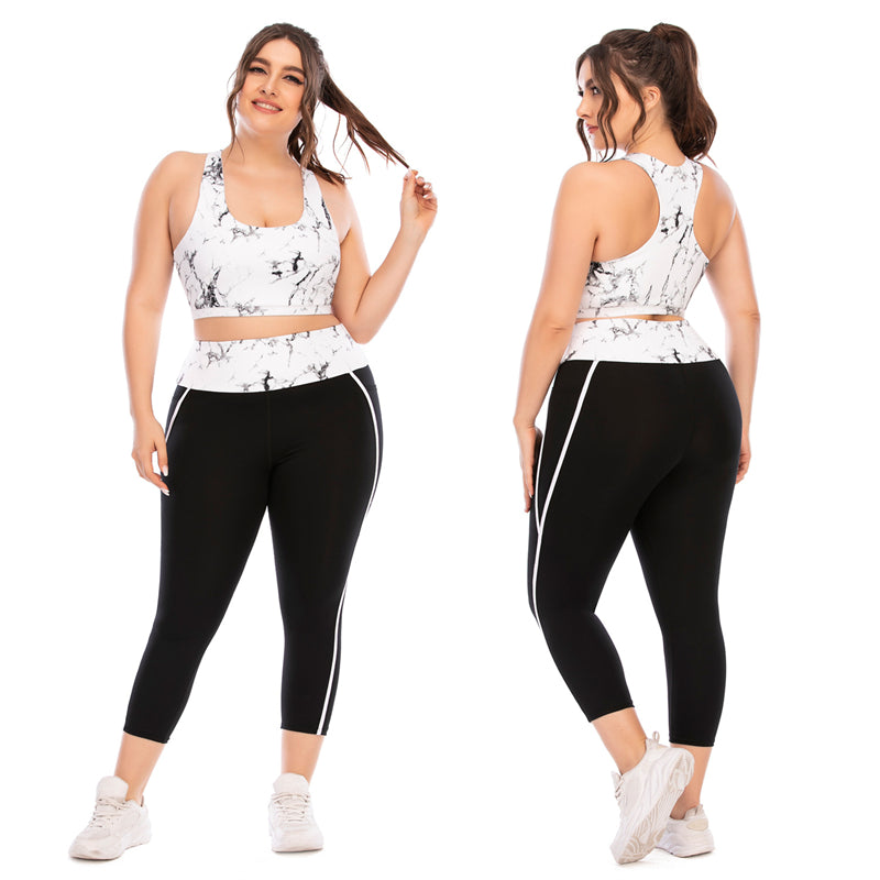 Plus Size Women's 2-Piece Gym Fitness Tracksuit Set Mimarta