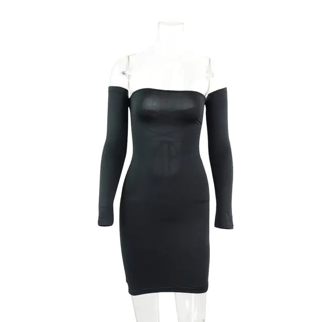 Strapless large women long sleeve backless night club dress women Rieworkes