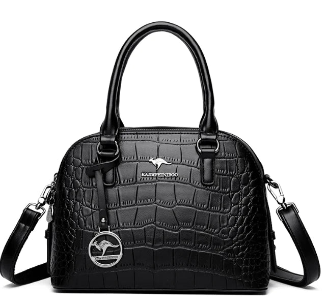 Crocodile Leather Backpack with Dual Straps Mimarta