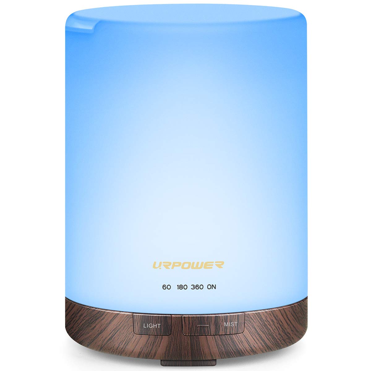 URPOWER 2nd Gen 300ml Aroma Essential Oil Diffuser Night Light Ultrasonic Air Cool Mist Humidifier with AUTO Shut Off and 6-7 Hours Continuous Diffusing and 4 Timer Settings for Home Office Yoga Spa Mimarta