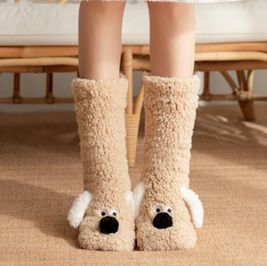 Women’s Plush Dog Socks Mimarta