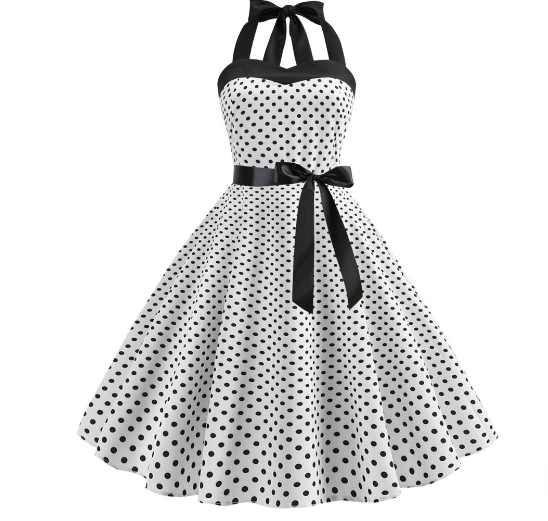 Vintage Polka Dot Strapless Maxi Dress for Women Mimarta
