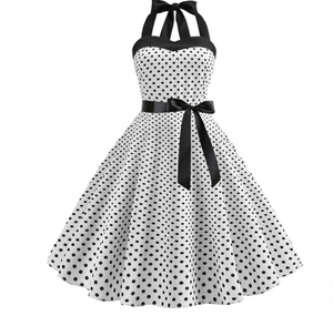 Vintage Polka Dot Strapless Maxi Dress for Women Mimarta