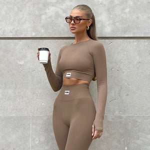 S26651 Women's Casual Color-Blocking Yoga Outfit Mimarta