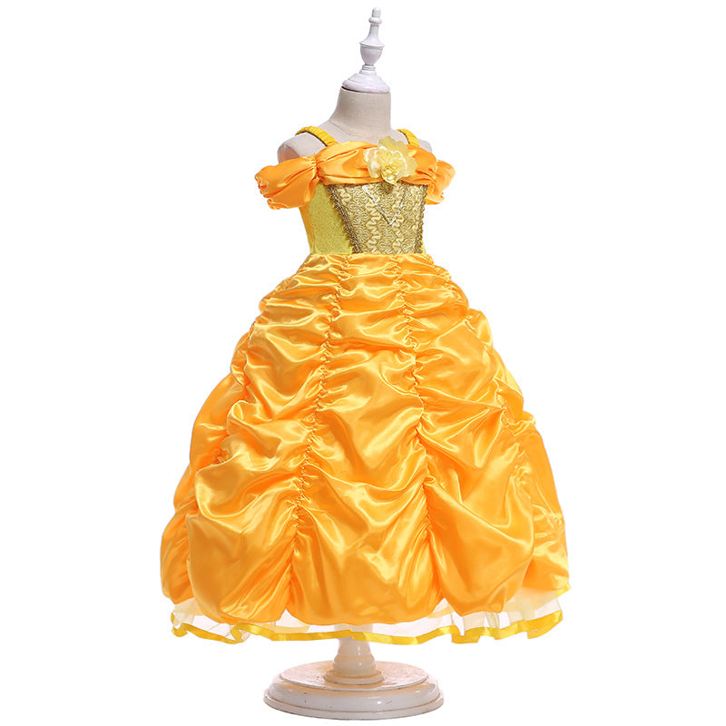 Halloween Cartoon Dress for Kids - Beauty and the Beast Cosplay Mimarta