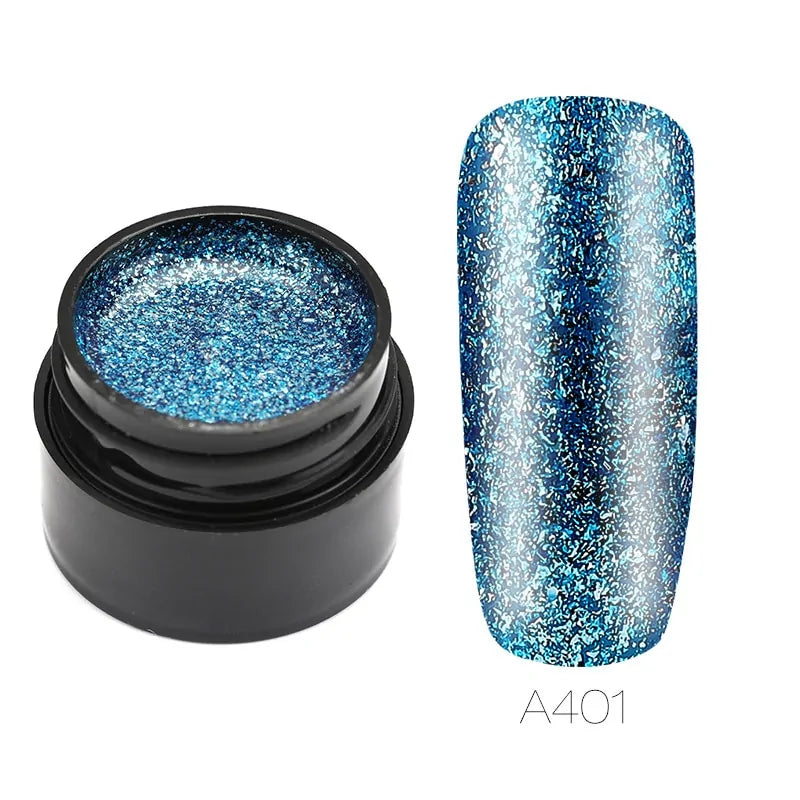 Hybrid Varnishes Gel Nail Polish Set Glitter Rieworkes