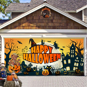 Halloween Misty Forest Garage Door Banner Rieworkes