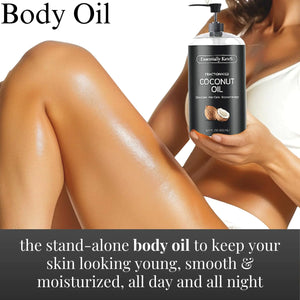 Fractionated Coconut Oil 16.9 Fl Oz (500ML) - Body Oil, Massage Oil, Hair Oil, Nail Oil, and Carrier Oil for Essential Oils, No Scent 16.9 Fl Oz (Pack of 1) Rieworkes
