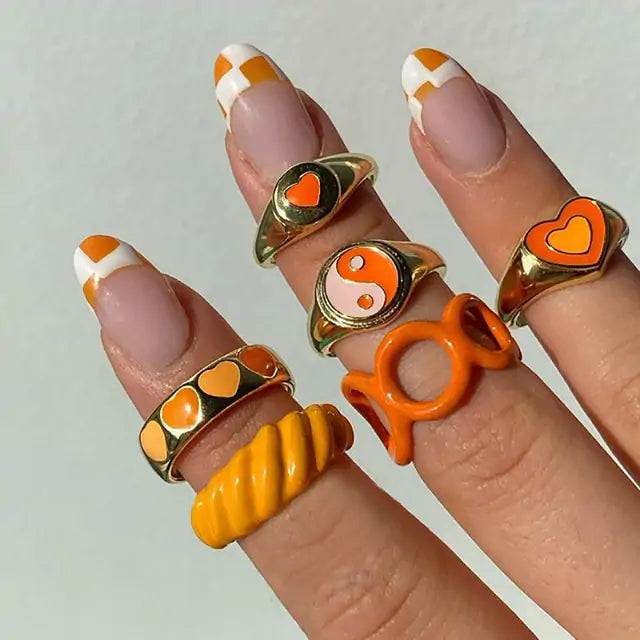 Vintage Embrace Hands Rings Set Rieworkes