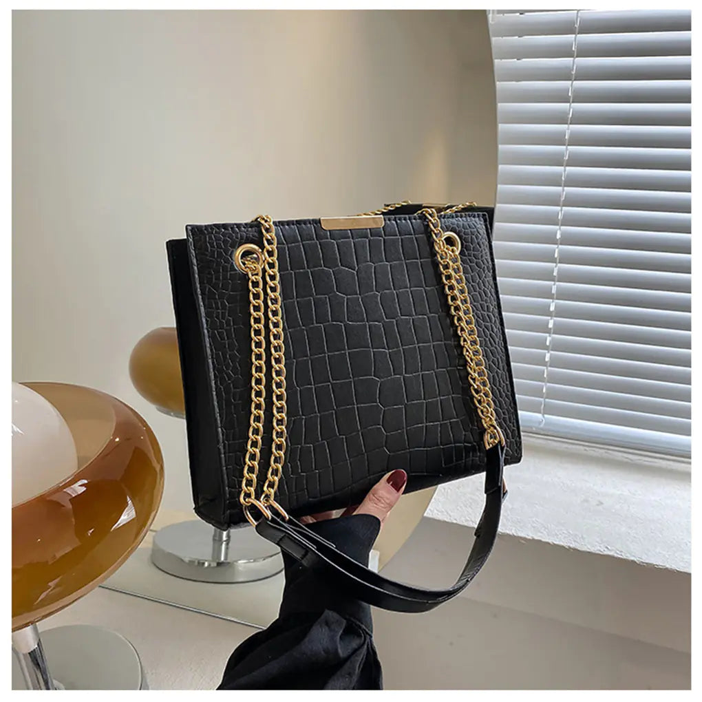 Luxury Crocodile Pattern Square Crossbody Bag Mimarta