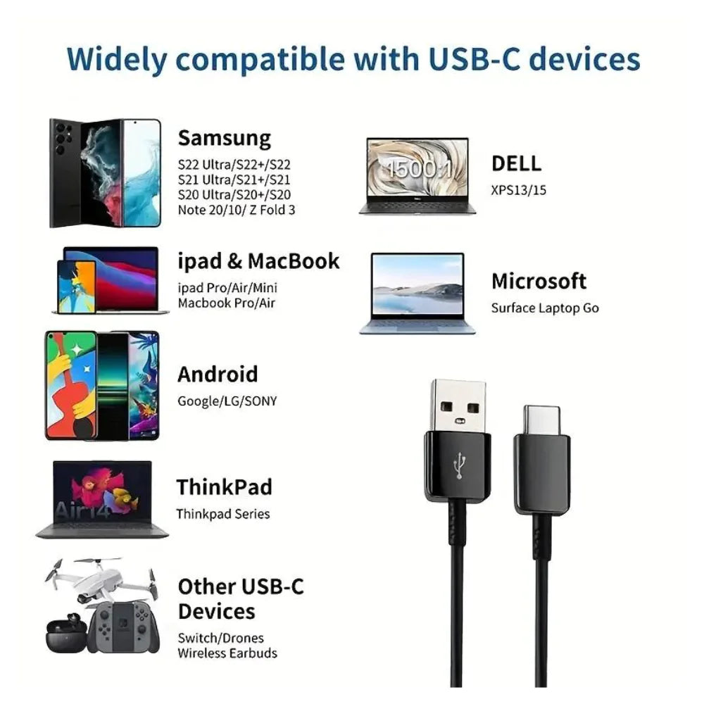 2x 3FT usb-C Charging Data Cable Rieworkes