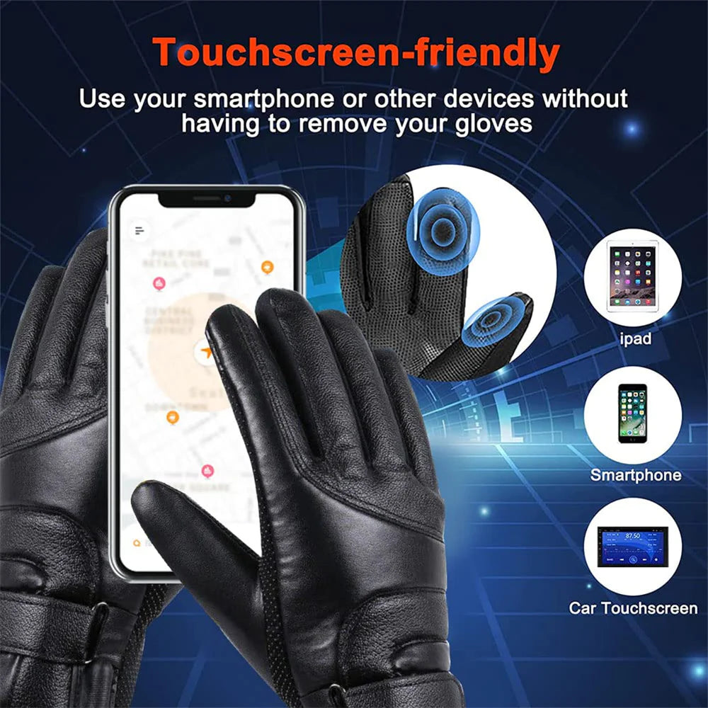 Electric USB Heated Gloves Winter Warming Thermal Ski Snow Hand Warm Windproof Rieworkes