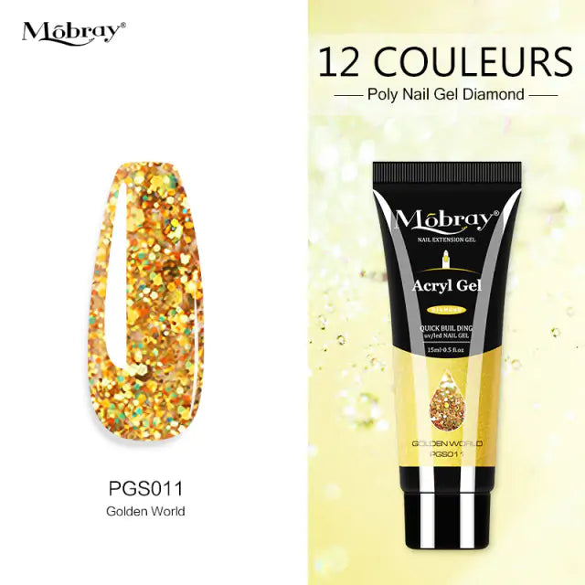 Poly Acrylic Gel: 15ML UV Gel for Nail Extension - 38 Colors Rieworkes