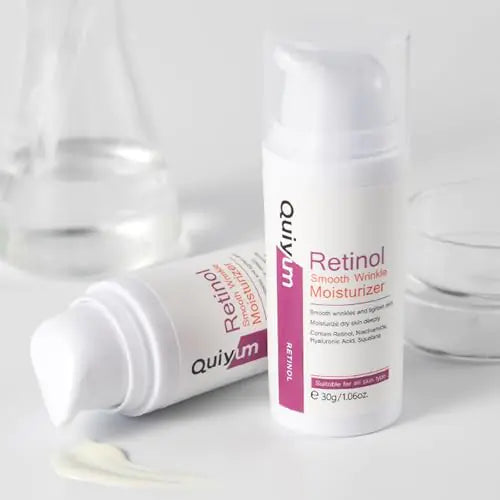 QUIYUM Retinol Cream for Face Anti Aging Face Moisturizer with Hyaluronic Acid Rapid Wrinkle Repair Day & Night Cream Serum for Women Reduce Fine Lines Wrinkles & Dark Spots 1.06oz 2Pack Mimarta