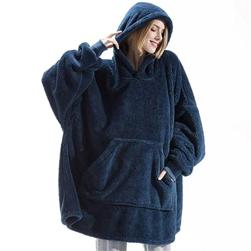 Oversized Fleece Blanket Hoodie Rieworkes