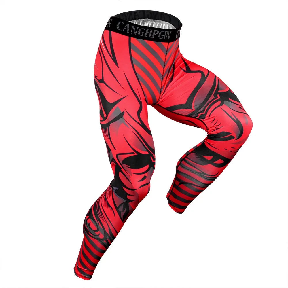 Men's Pro Compression Running Tights: Hot Yoga Pants for Gym &amp; Basketball Rieworkes