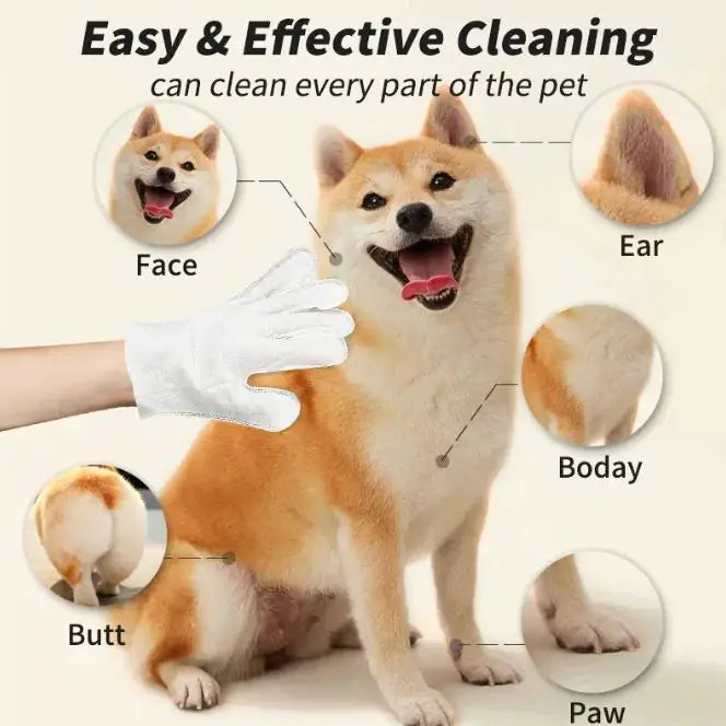 Pet Cleaning Gloves & Wipes Mimarta
