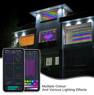 LED Bluetooth Smart RGB Curtain Lights - DIY Fairy Light Garland for Parties, Weddings, and Christmas Decor Rieworkes