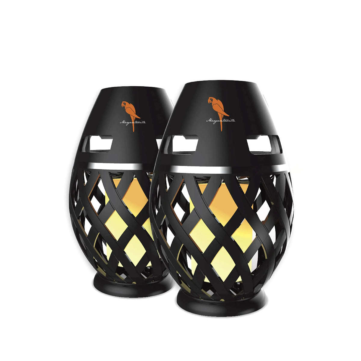 Margaritaville Tiki Torch - Waterproof Bluetooth Speaker Portable Party Speaker with Flickering LED Lights Perfect for Travel Parties Yards and Pools (2 Pack) Mimarta