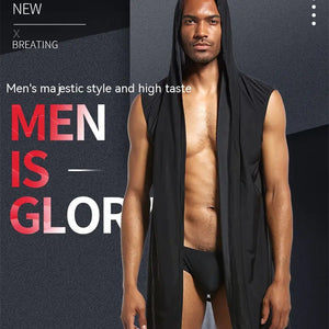 Men's Soft Silk Bathrobe Night-robe Underwear Mimarta