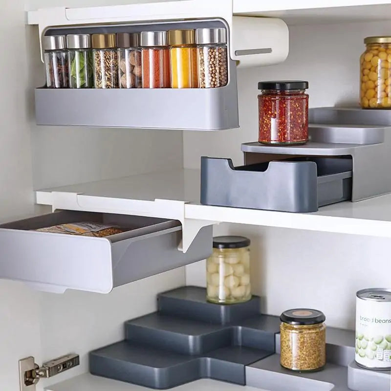 Kitchen Self-Adhesive Wall-Mounted Spice Organizer Rieworkes