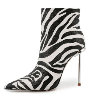 Zebra Print Ankle Boots Rieworkes