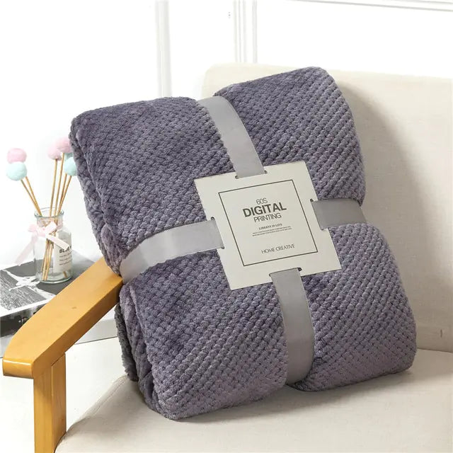 Fluffy Plaid Winter Bed Blankets Rieworkes