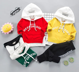 Boys' Fashion Hoodie and Long Pants 2-Piece Set Mimarta