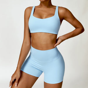 Women's 2PCS Yoga Tracksuit with Leggings and Crop Top Mimarta