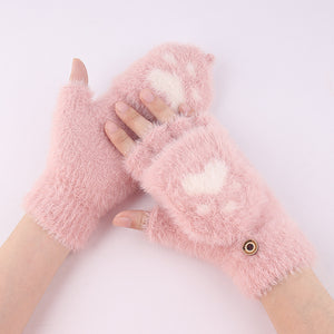 Winter Cat Claw Knit Gloves Mimarta
