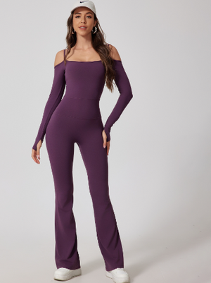 Women's Yoga Jumpsuit with Flared Pants (One Piece) Mimarta