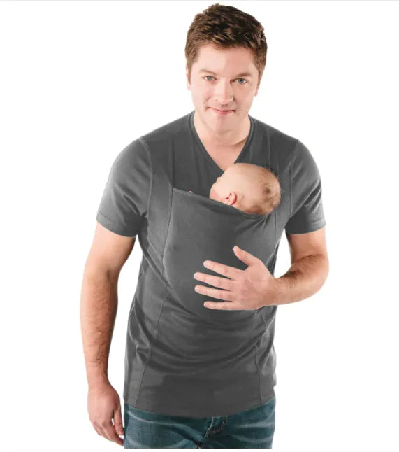 New Hot Sell Kangaroo Dad Multifunctional Clothes Mommy Casual T-Shirt Rieworkes