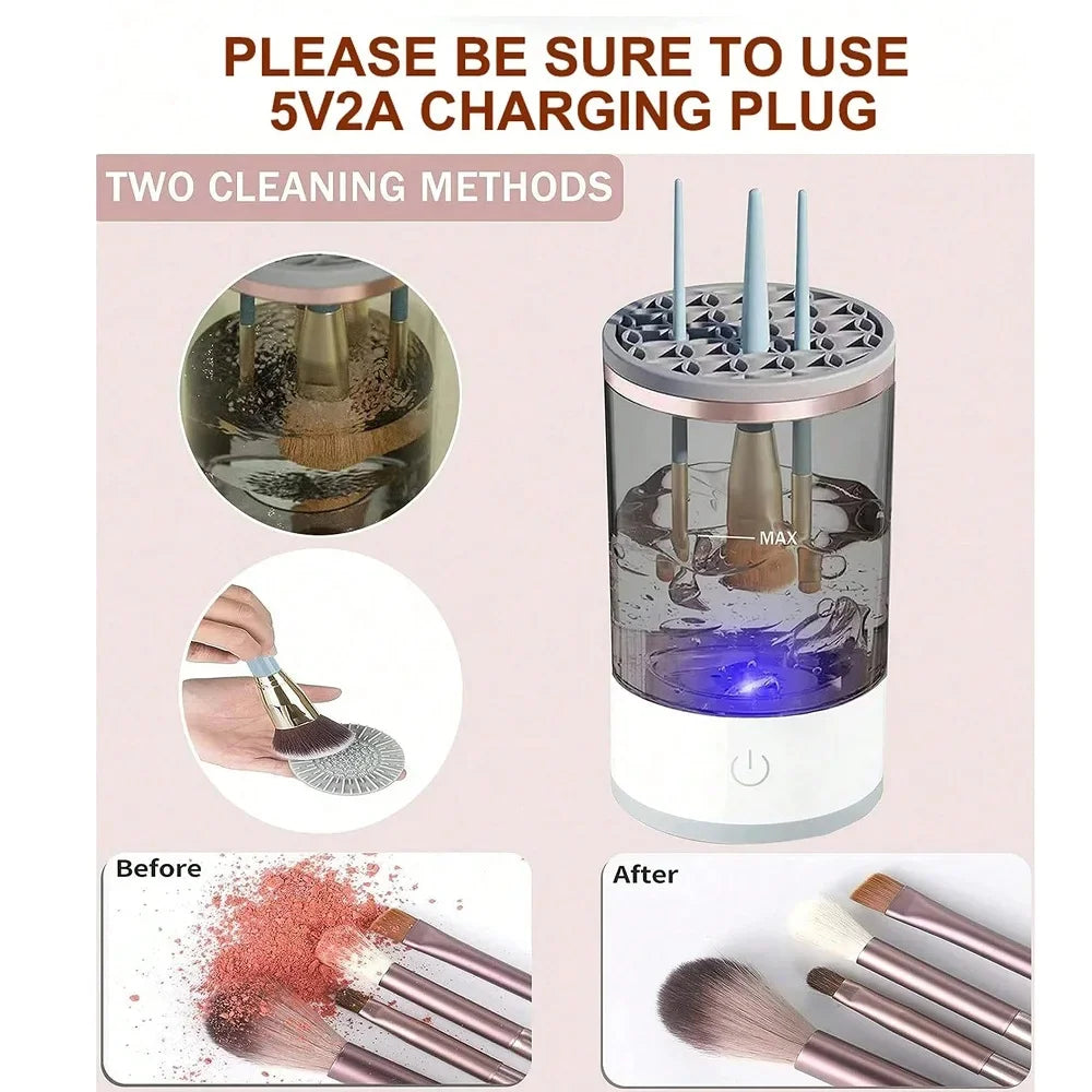 Automatic Brush Cleaner Electric Makeup Brush Cleaning Machine Fast Clean Dryer Rieworkes