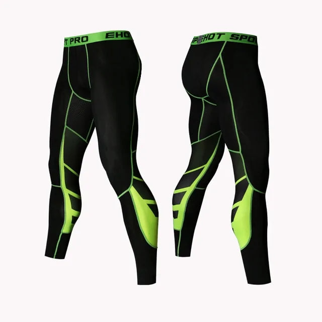 Men's Pro Compression Running Tights: Hot Yoga Pants for Gym &amp; Basketball Rieworkes