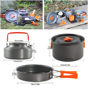 Outdoor Cooking Pot Set for Hiking and Camping Mimarta